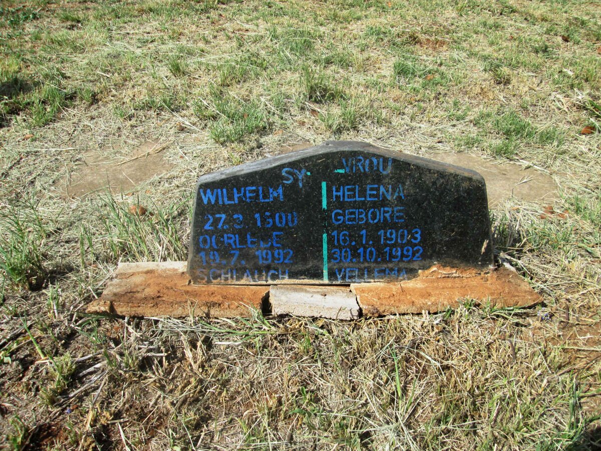 SCHLAUCH Wilhelm 1900-1992 &amp; Helena VELLEMA 1903-1992