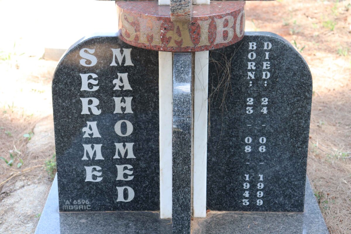 SHAIBO Serame Mahomed 1943-1999