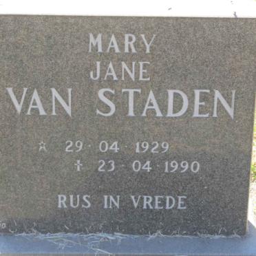 STADEN Mary Jane, van 1929-1990