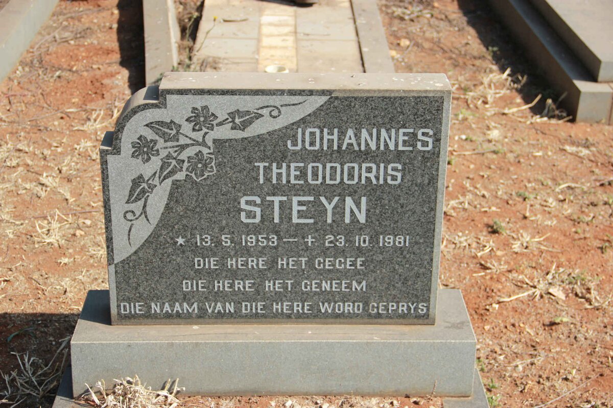 STEYN Johannes Theodoris 1953-1981