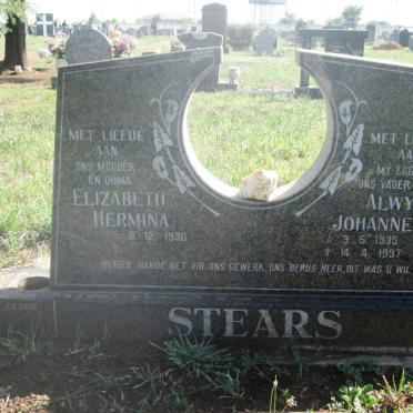 STEARS Alwyn Johannes 1935-1997 &amp; Elizabeth Hermina 1936-