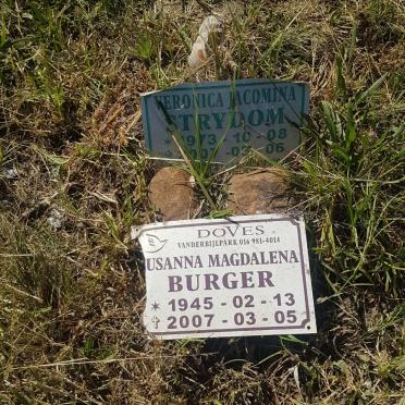 STRYDOM Veronica Jacomina 1973-2007 :: BURGER Susanna Magdalena 1945-2007