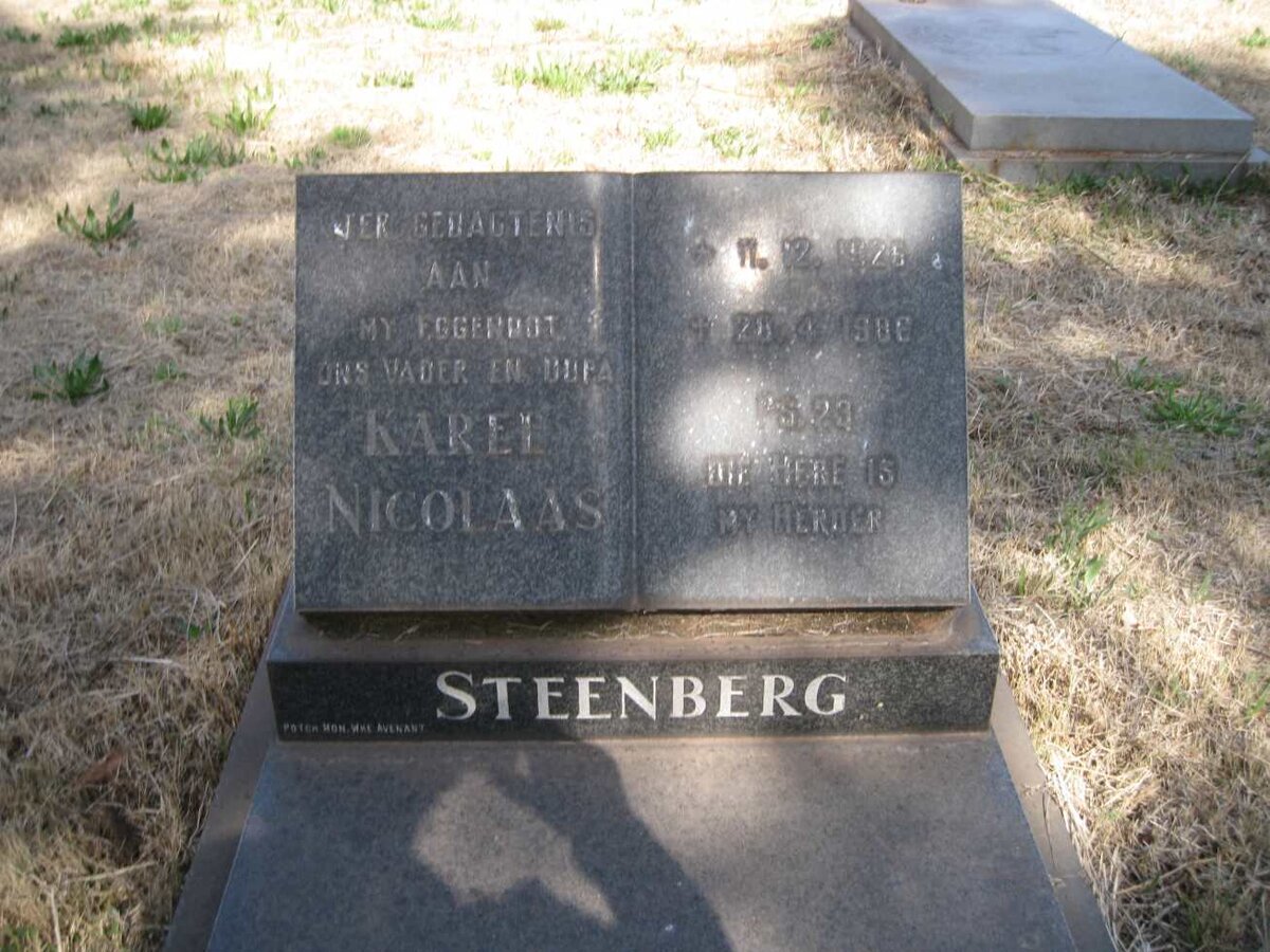 STEENBERG Karel Nicolaas 1926-1986