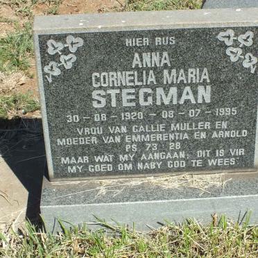 STEGMAN Anna Cornelia Maria 1920-1995