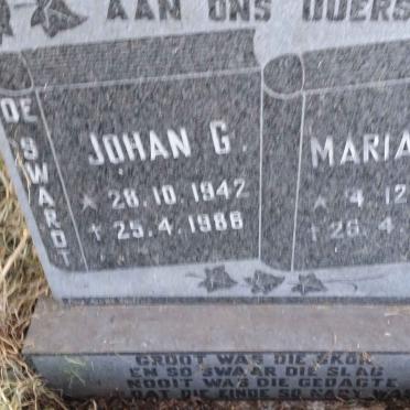 SWARDT Johan G., de 1942-1988 &amp; Maria E.G. 1945-1988