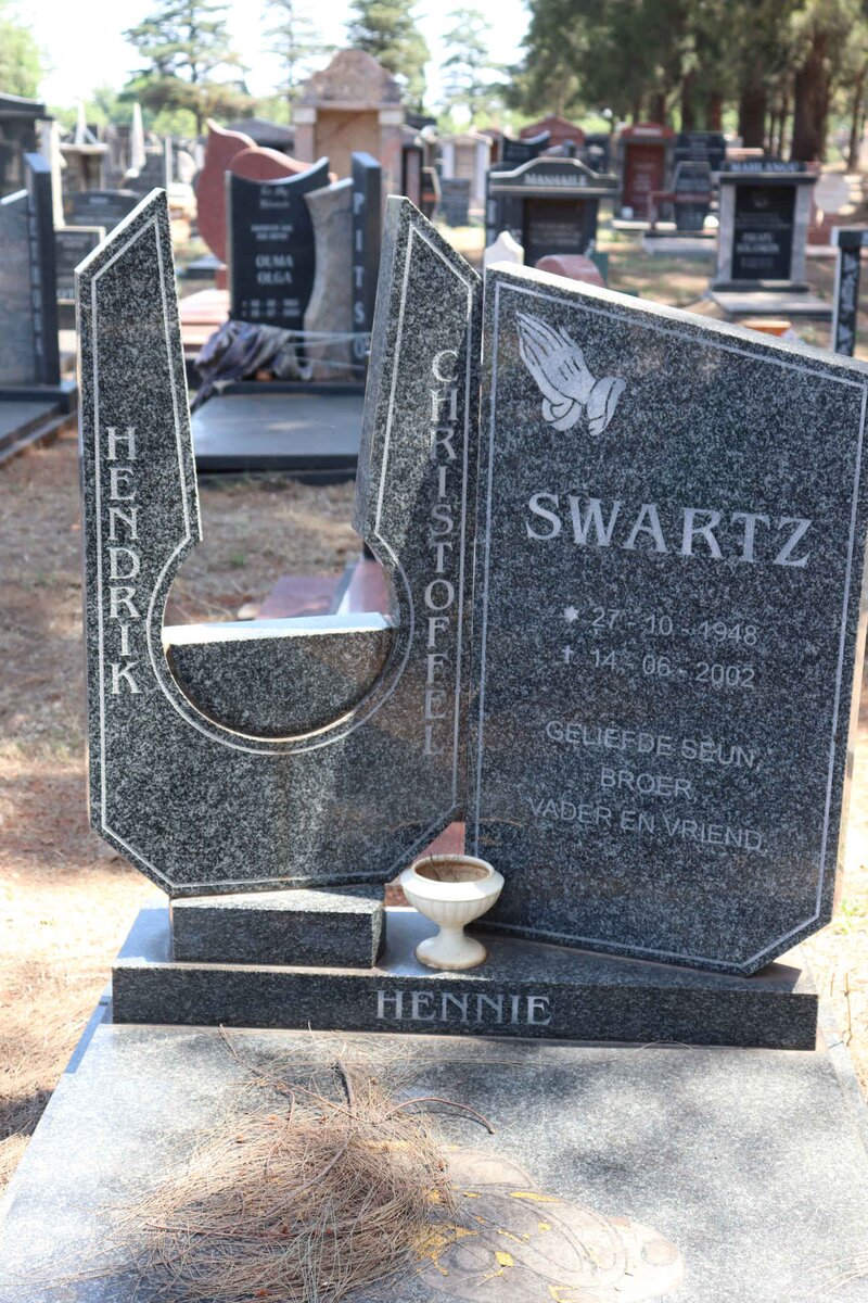 SWARTZ Hendrik Christoffel 1948-2002