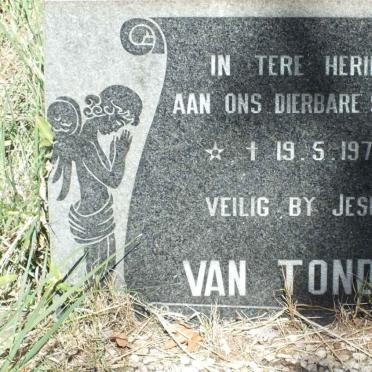 TONDER Seuntjie, van 1976-1976