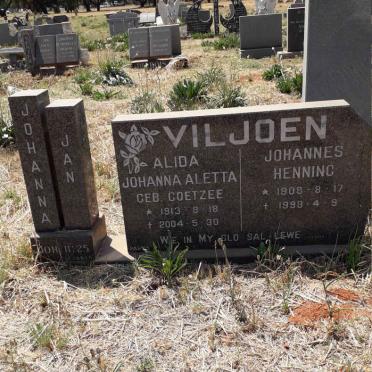VILJOEN Johannes Henning 1908-1998 &amp; Alida Johanna Aletta COETZEE 1913-2004