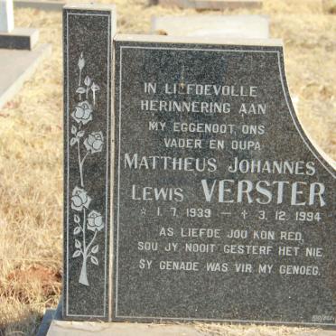 VERSTER Mattheus Johannes Lewis 1939-1994