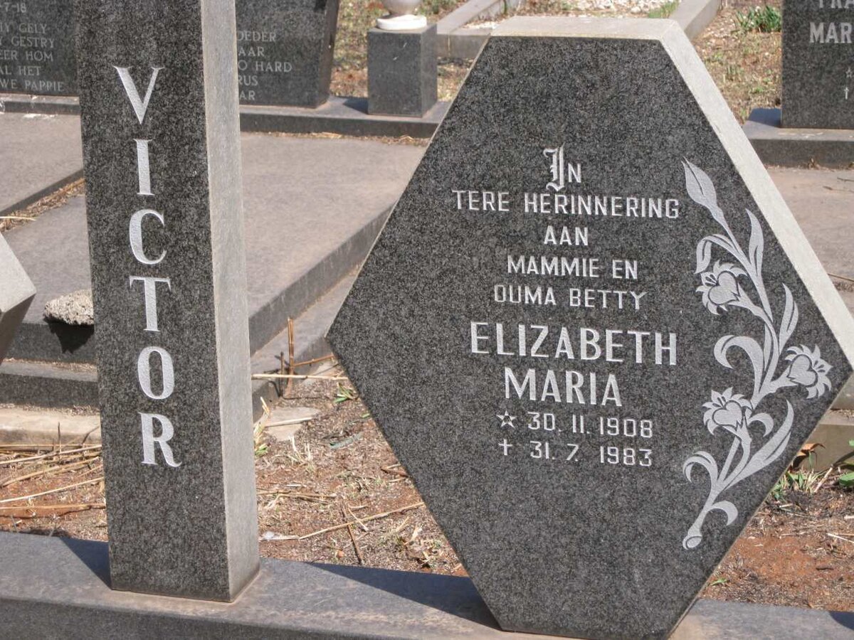 VICTOR Elizabeth Maria 1908-1983