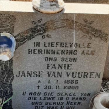 VUUREN Fanie, Janse van 1966-2000
