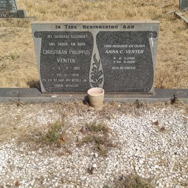VENTER Christiaan Philippus 1917-1978 &amp; Anna C. 1926-2008