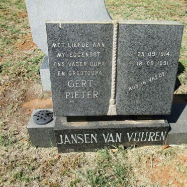 VUUREN Gert Pieter, Jansen van 1914-1991 & Hannie 1923-2014 _1
