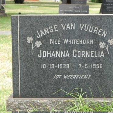 VUUREN Johanna Cornelia, Janse van nee WHITEHORN 1920-1956