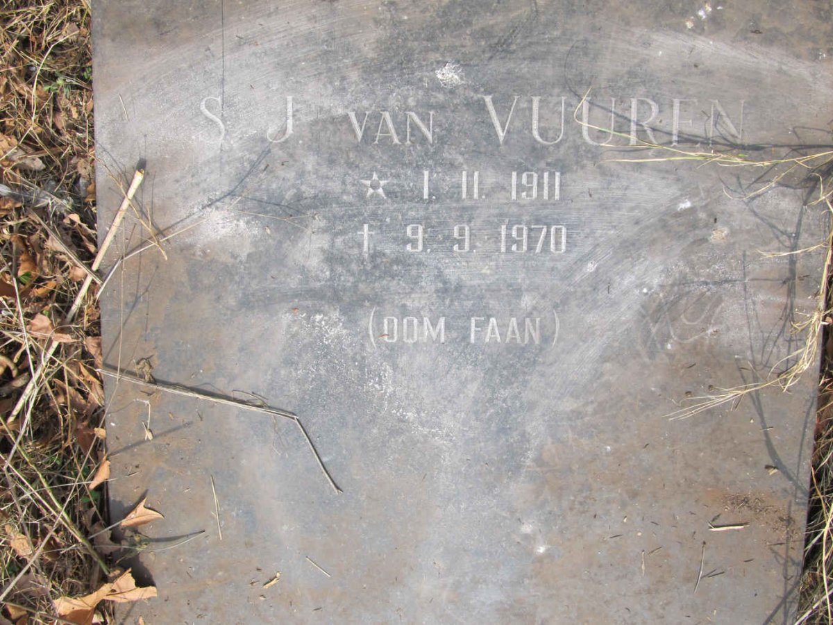 VUUREN S.J., van 1911-1970