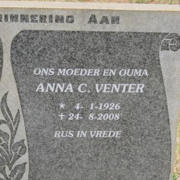 VENTER Anna C. 1926-2008