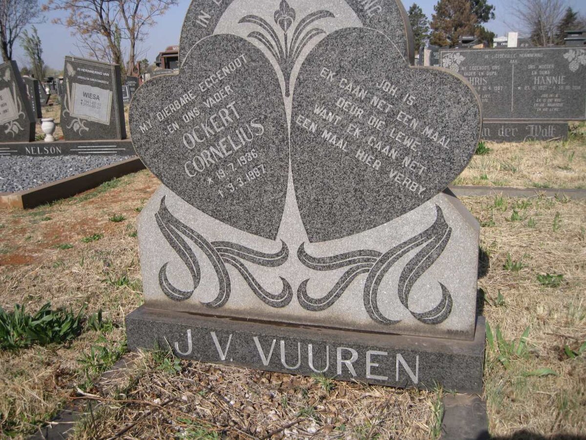 VUUREN Ockert Cornelius, J van 1936-1987