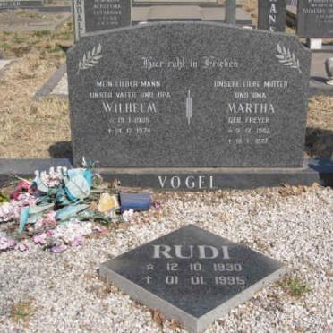 VOGEL Wilhelm 1909-1974 &amp; Martha FREYER 1902-1987 :: VOGEL Rudi 1930-1995