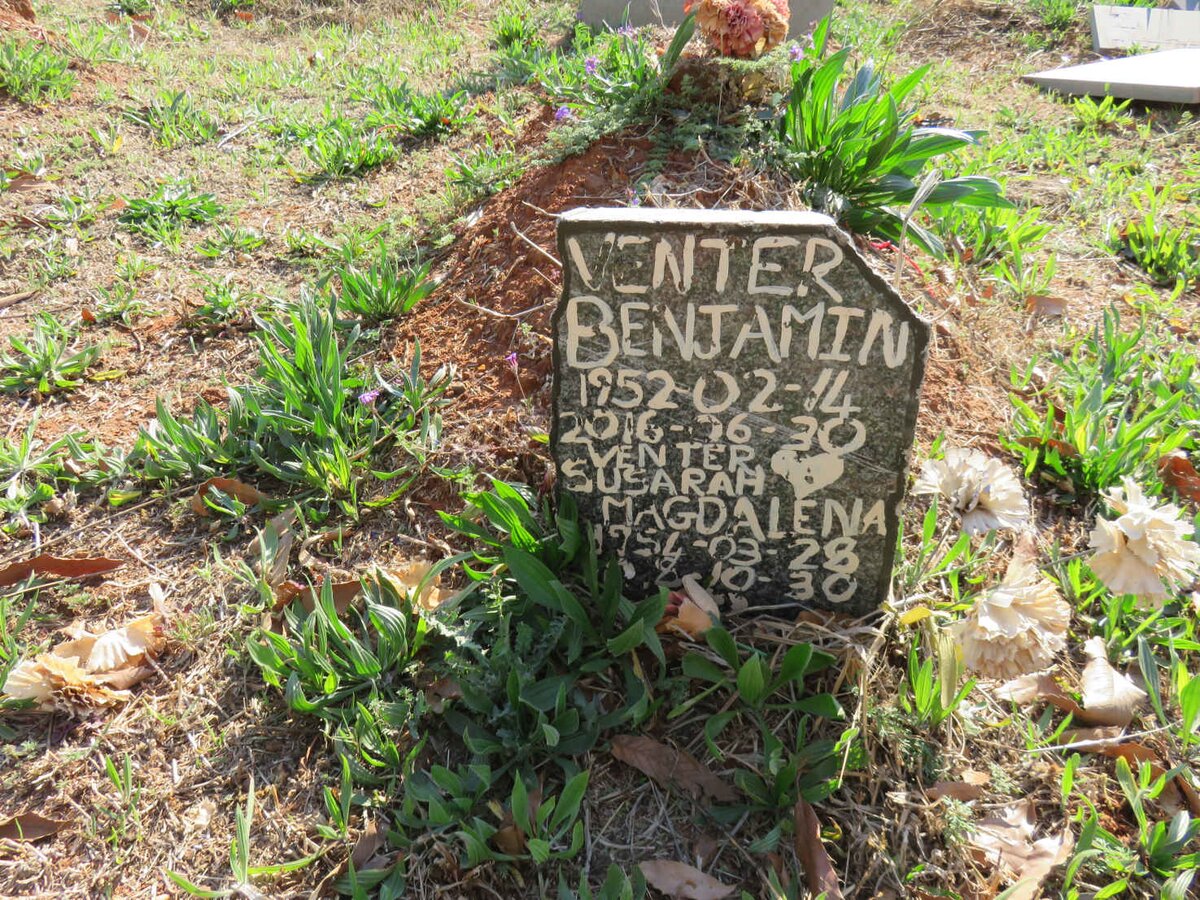 VENTER Benjamin 1952-2016 & Susarah Magdalena 1954-2008
