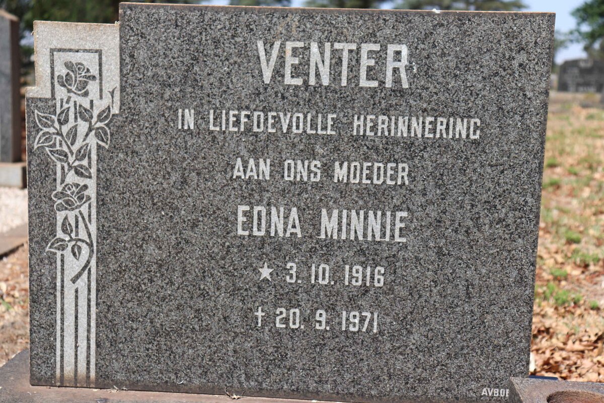 VENTER Edna Minnie 1916-1971