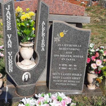 VUUREN Alfrieda, Janse van 1978-2001 