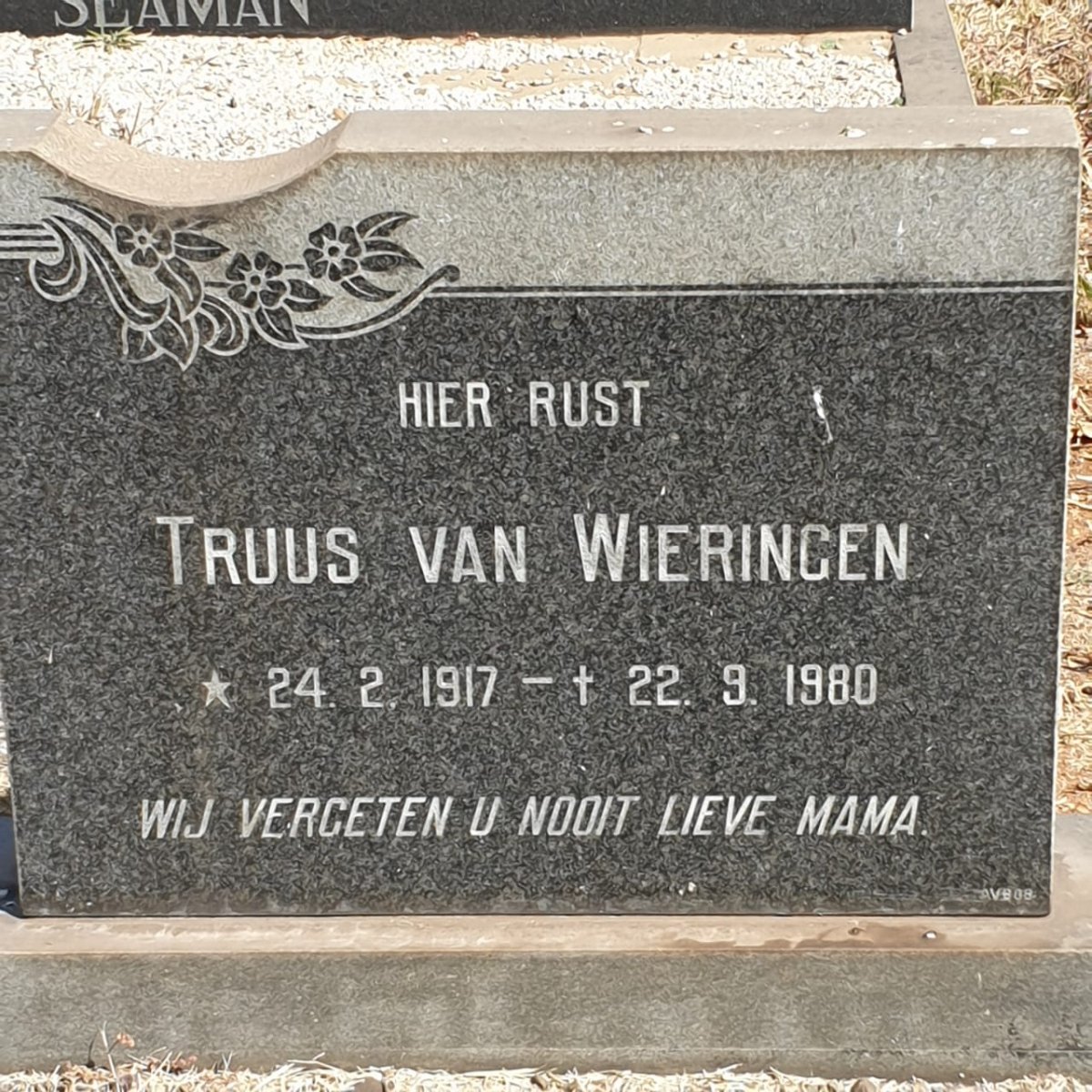 WIERINGEN Truus, van 1917-1980