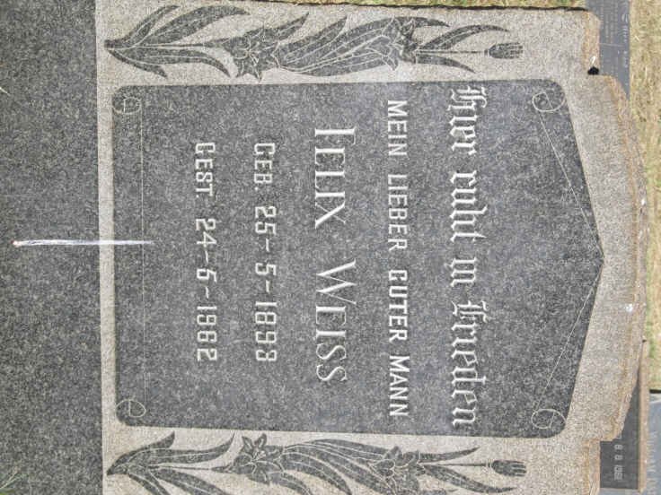 WEISS Felix 1893-1962