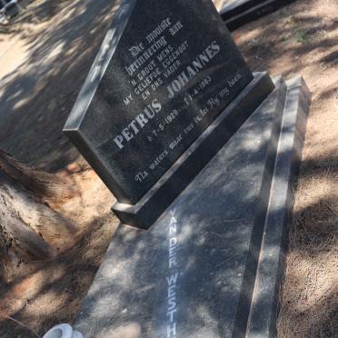 WESTHUIZEN Petrus Johannes, van der 1929-1983