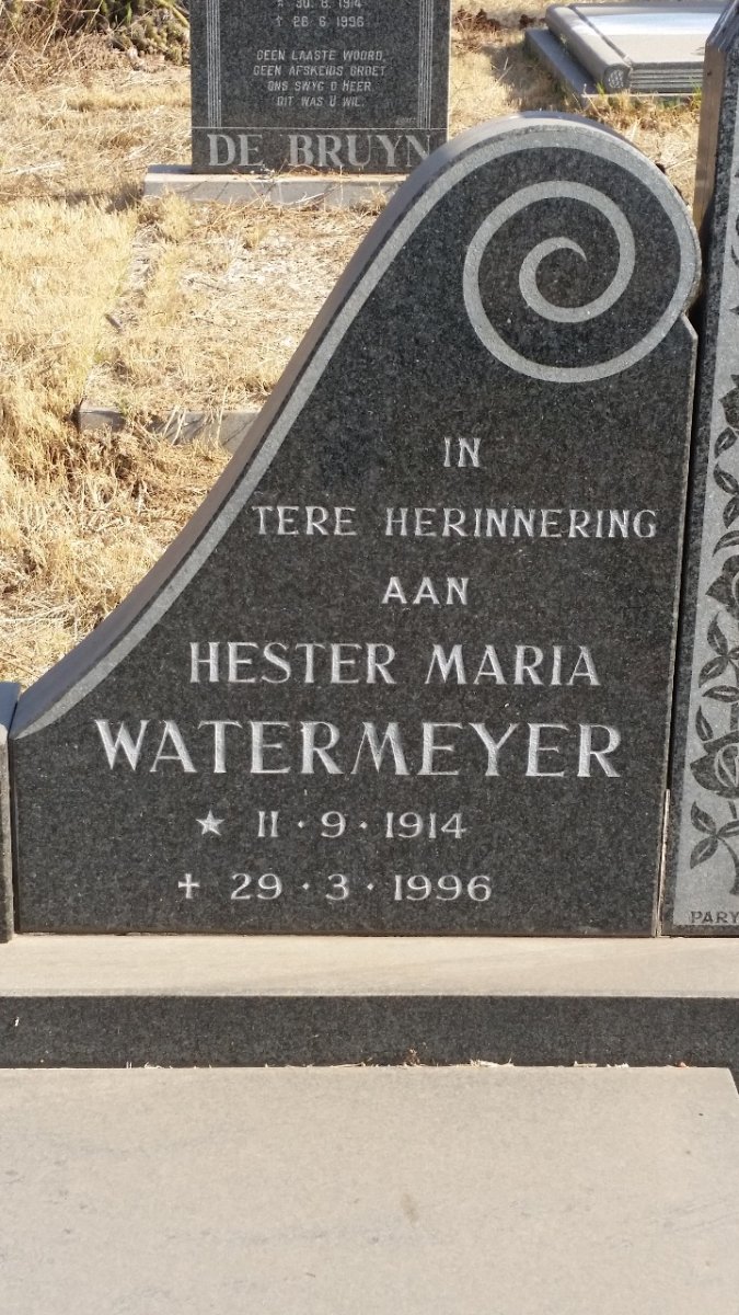 WATERMEYER Hester Maria 1914-1996