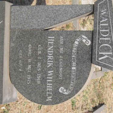WALDECK Hendrik Wilhelm 1918-1975