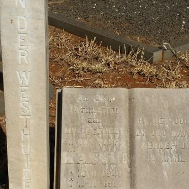 WESTHUIZEN Jacobus Lodewikus, van der 1940-1982