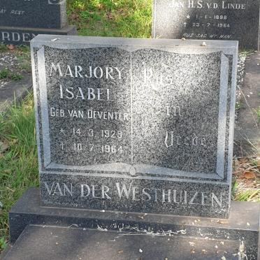 WESTHUIZEN Marjorie Isabel, van der nee VAN DEVENTER 1929-1964