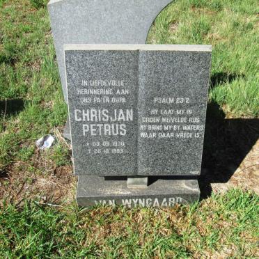WYNGAARD Chrisjan Petrus, van 1930-1993