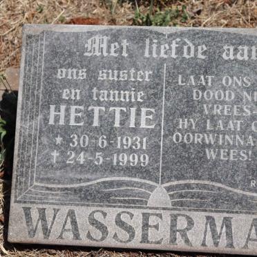 WASSERMAN Hettie 1931-1999