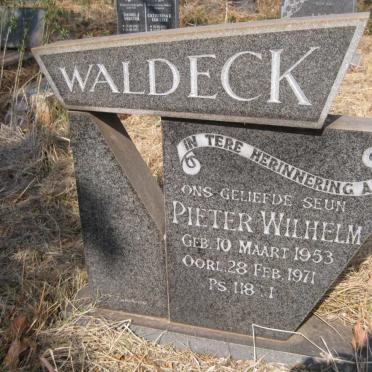 WALDECK Pieter Wilhelm 1953-1971