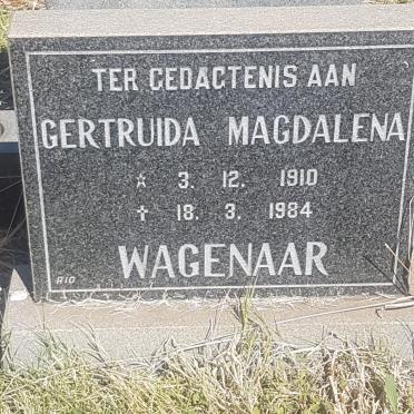 WAGENAAR Gertruida Magdalena 1910-1984