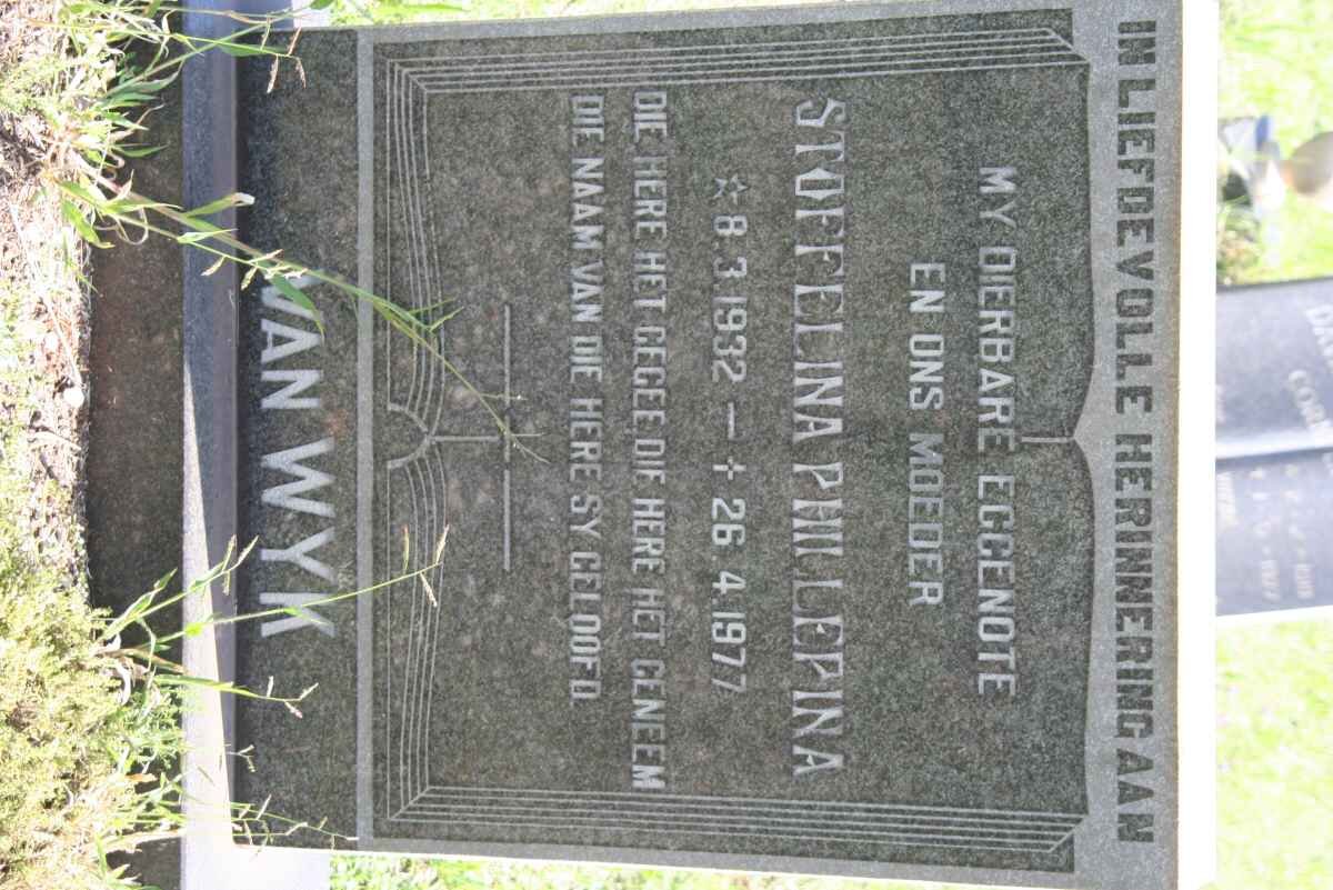 WYK Stoffelina Phillepina, van 1932-1977