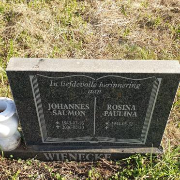 WIENECKE Johannes Salmon 1943-2006 &amp; Rosina Paulina 1944-