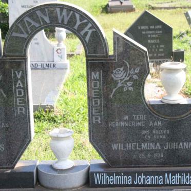 WYK Andries Jacobus, van 1929-1990 &amp; Wilhelmina Johanna Mathilda BREEDT 1938- 