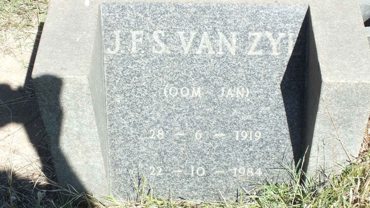 ZYL J.F.S., van 1919-1984