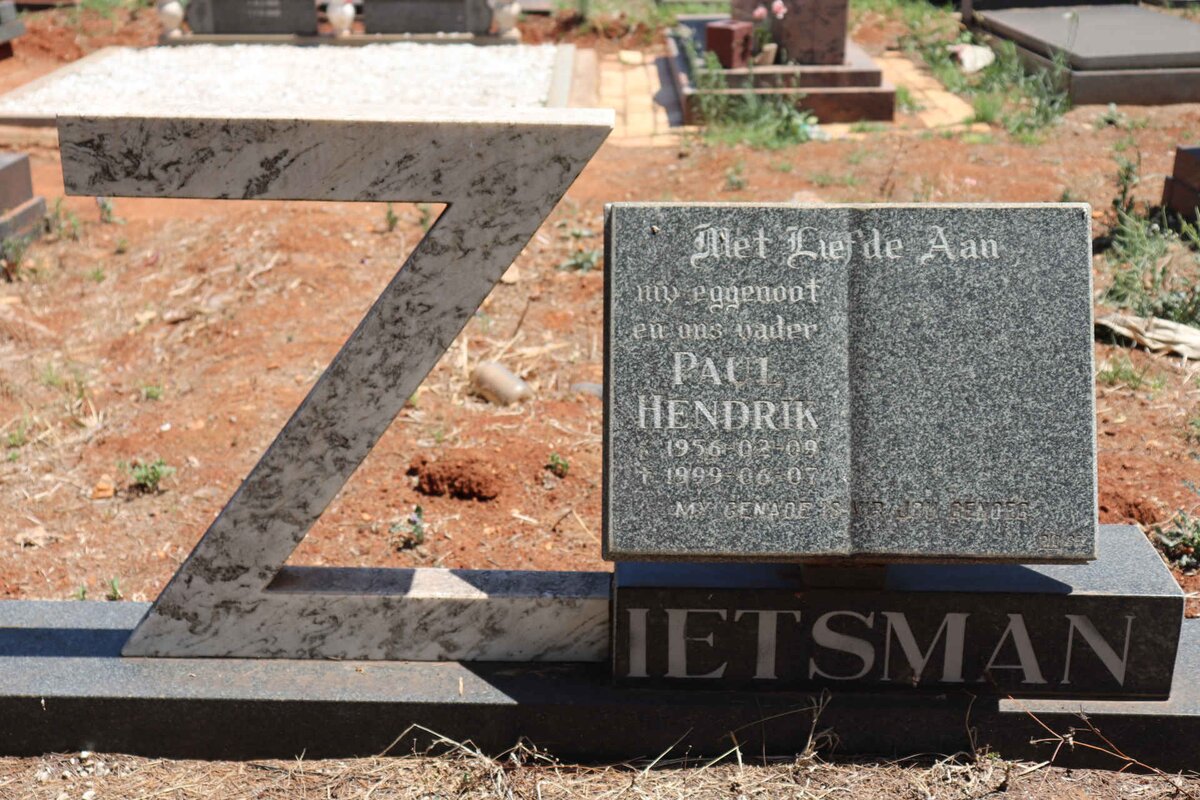 ZIETSMAN Paul Hendrik 1956-1999