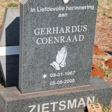 ZIETSMAN Gerhardus Coenraad 1967-2000