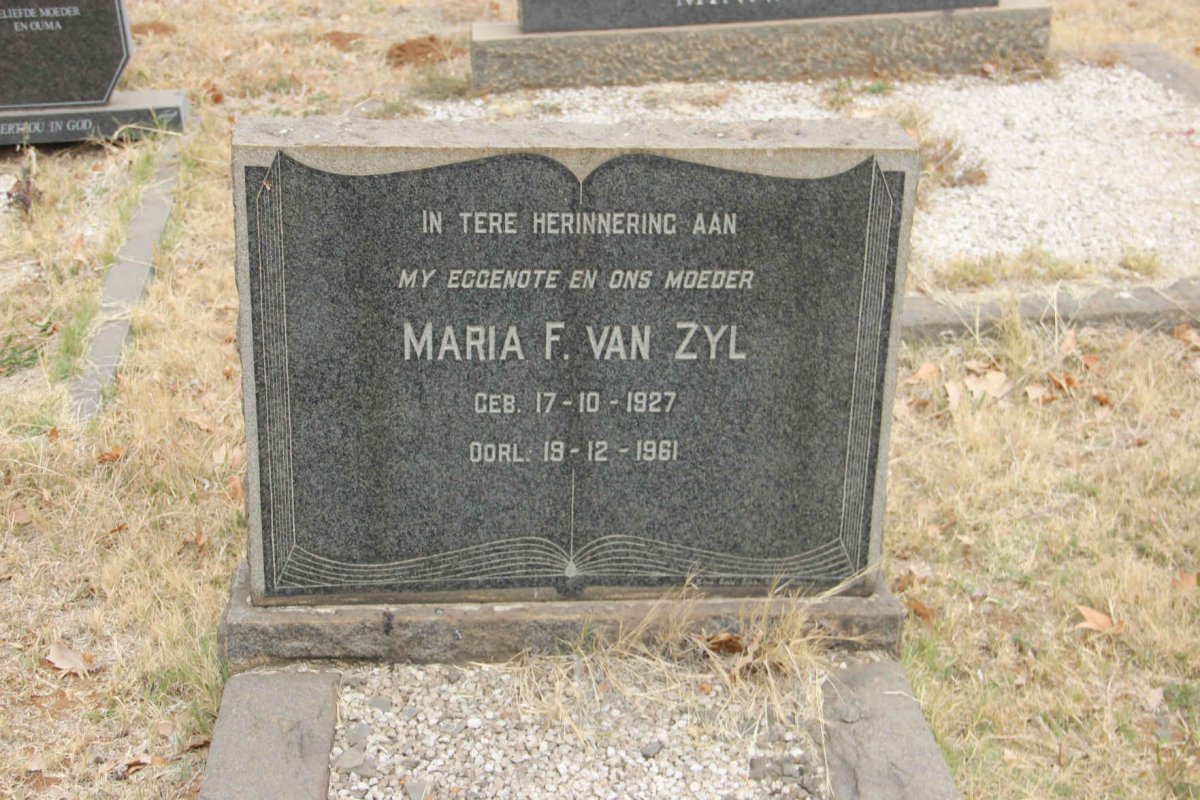ZYL Maria F., van 1927-1961