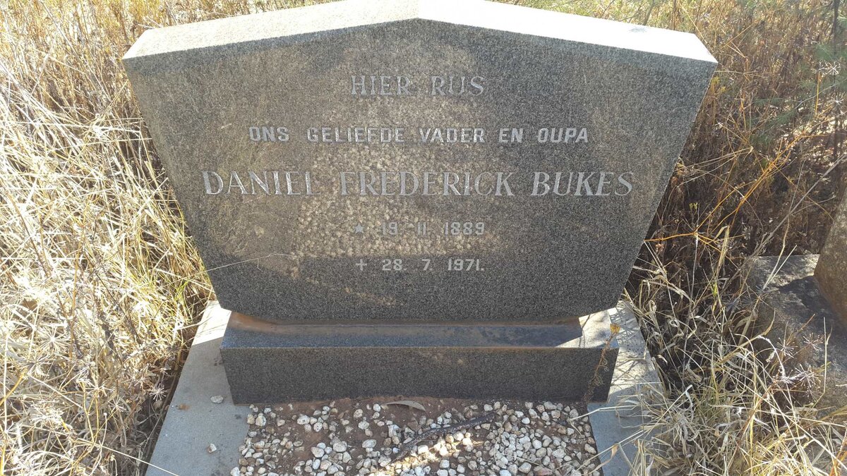 BUKES Daniel Frederick 1889-1971