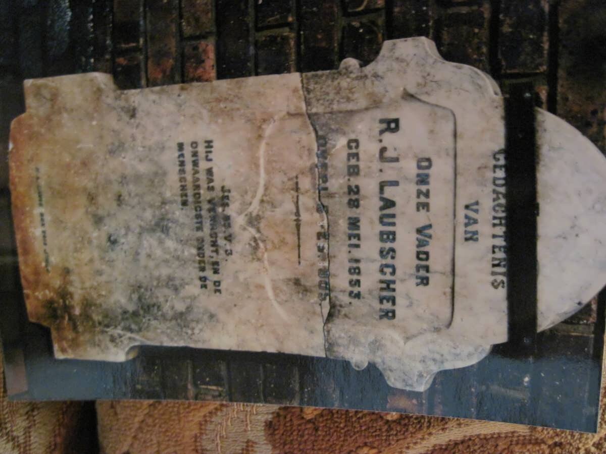 LAUBSCHER R.J. 1853-1905