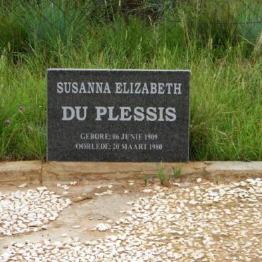 PLESSIS Susanna Elizabeth, du 1909-1980