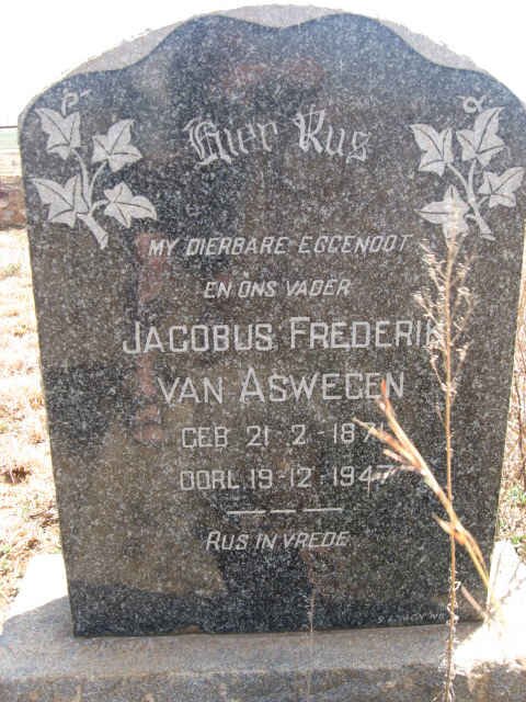 ASWEGEN Jacobus Frederik, van 1871-1947