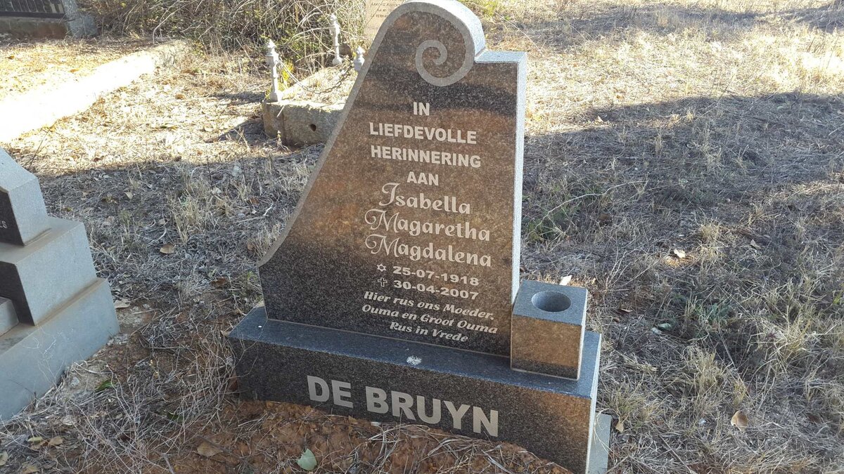 BRUYN Isabella Magaretha Magdalena, de 1918-2007