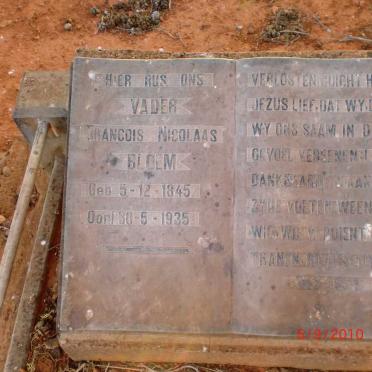 BLOEM Francois Nicolaas 1845-1935