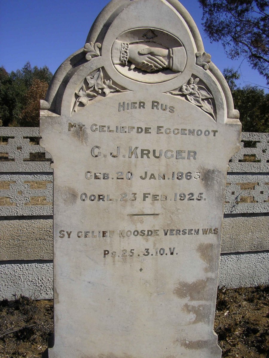 KRUGER G.J. 1865-1925